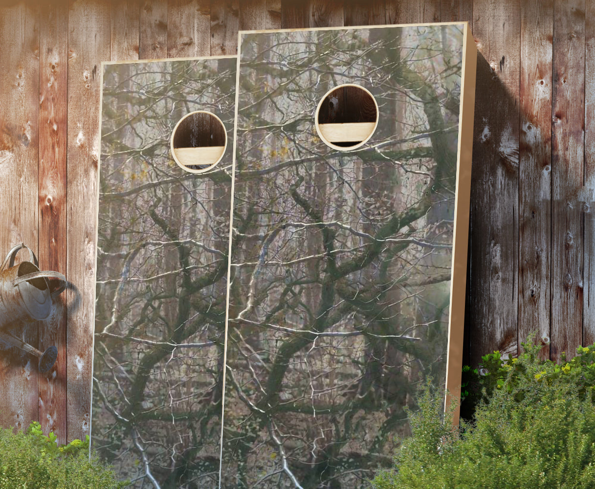 "Wooded Camo" Cornhole Boards