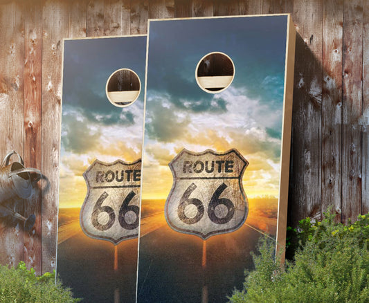 "Route 66" Cornhole Boards