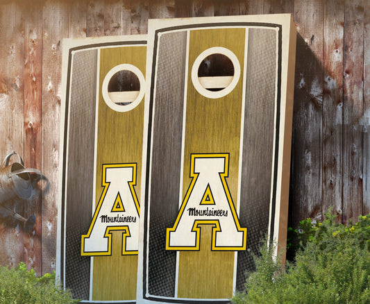 "Appalachian State Stained Stripe" Cornhole Boards