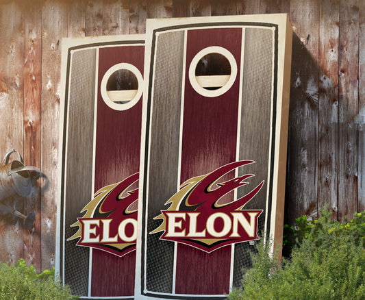 "Elon Stained Stripe" Cornhole Boards