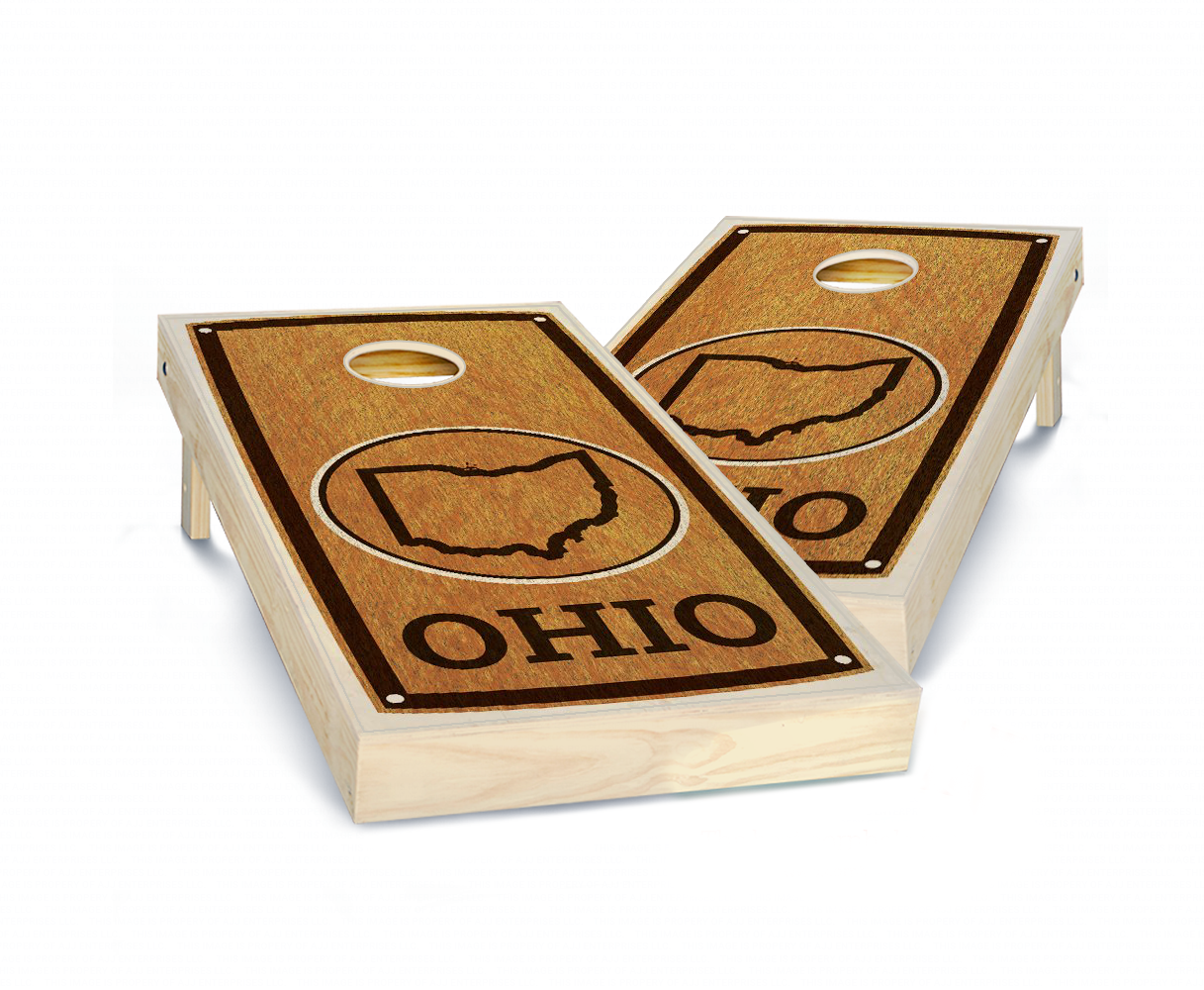 "Ohio" State Stained Cornhole Board