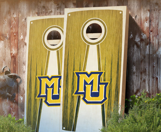 "Marquette Stained Pyramid" Cornhole Boards