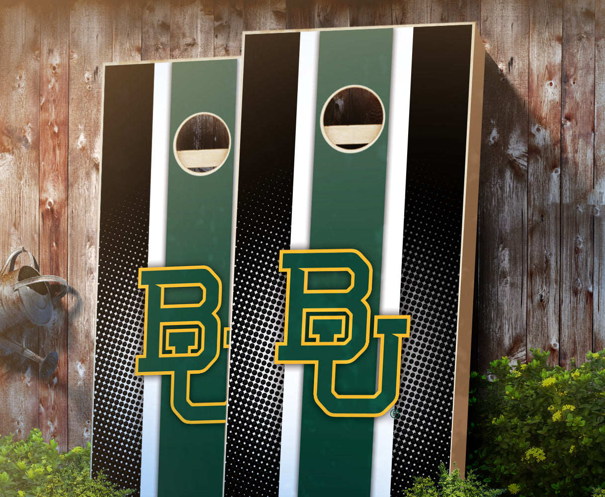 "Baylor Striped" Cornhole Boards