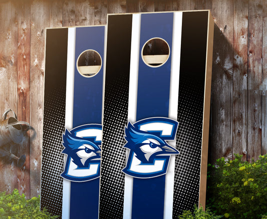"Creighton Striped" Cornhole Boards