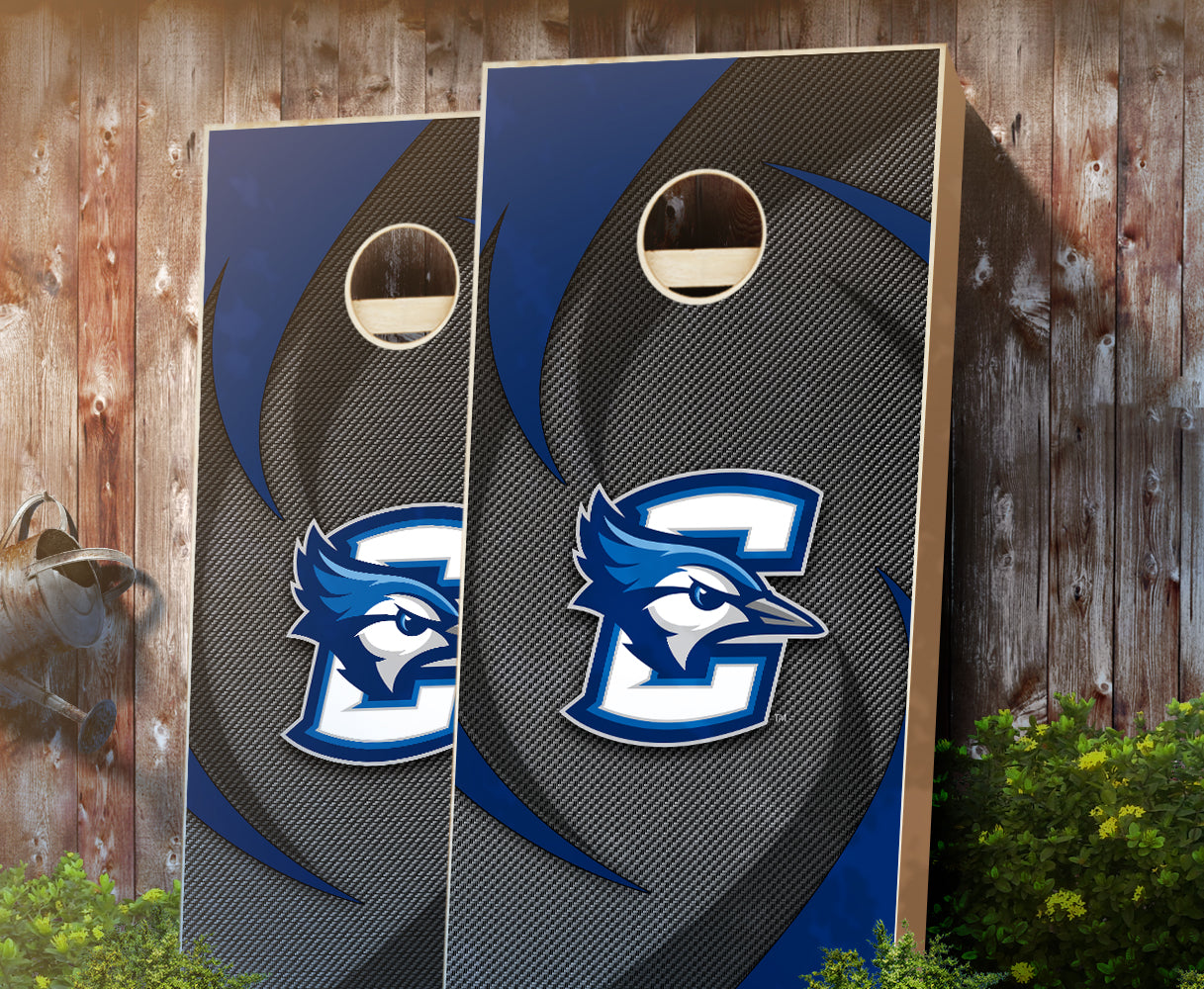 "Creighton Swoosh" Cornhole Boards