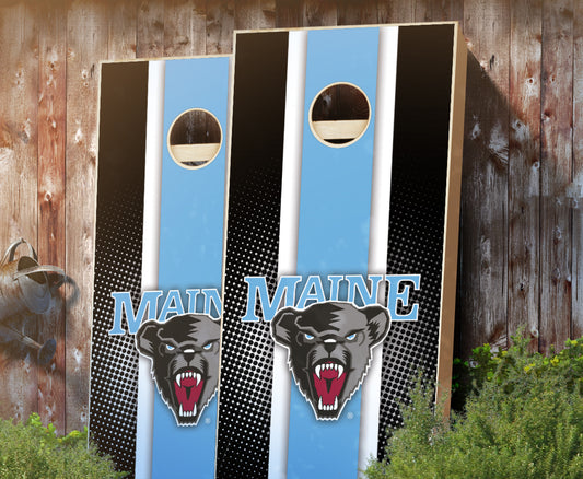 "Maine Striped" Cornhole Boards