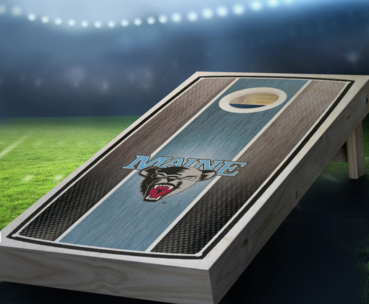 "Maine Stained Stripe" Cornhole Boards