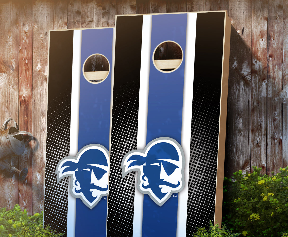 "Seton Hall Striped" Cornhole Boards