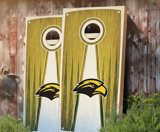 "Southern Miss Stained Pyramid" Cornhole Boards