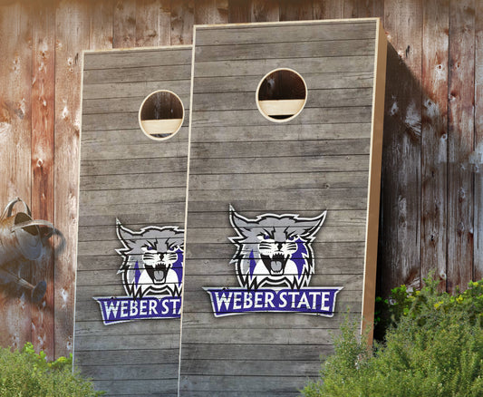 "Weber State Distressed" Cornhole Boards