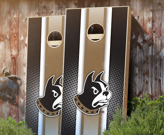 "Wofford Striped" Cornhole Boards