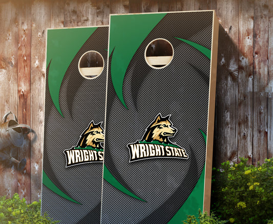 "Wright State Swoosh" Cornhole Boards