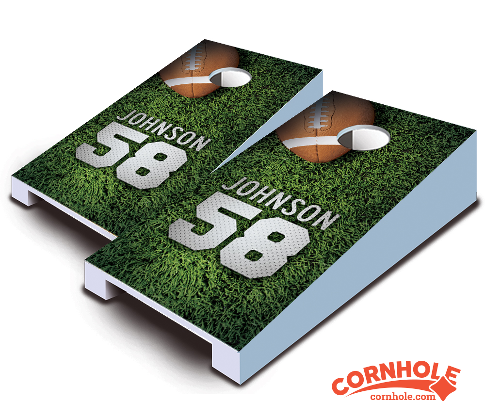 "Jersey Field Football" Tabletop Cornhole Boards