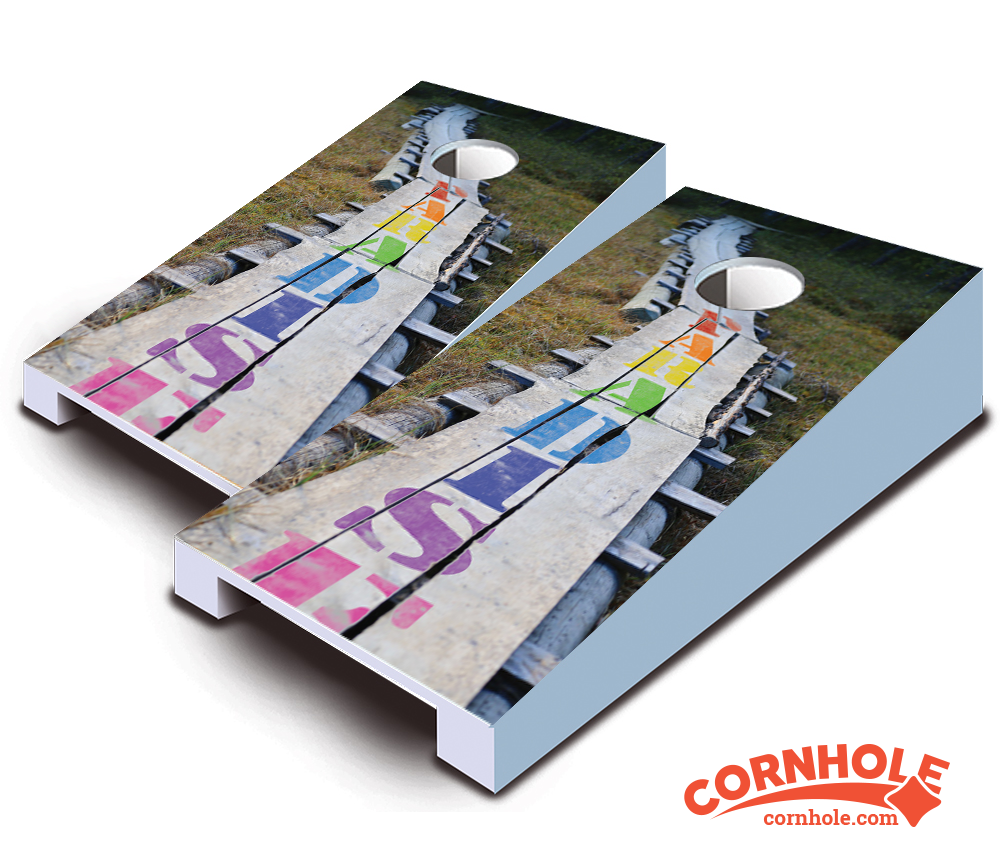 "Paradise Lane" Tabletop Cornhole Boards