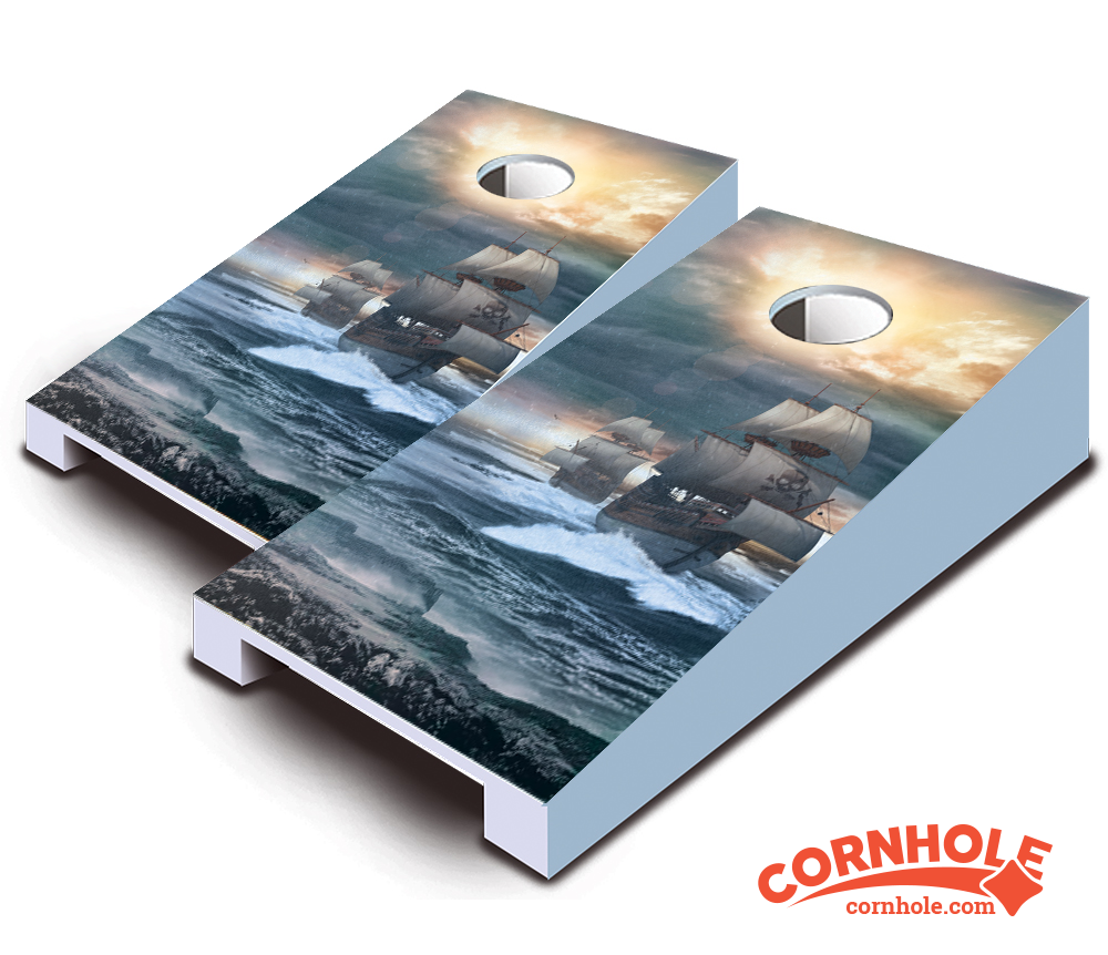 "Pirate Ship" Tabletop Cornhole Boards