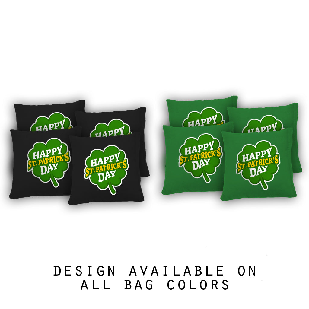 "Happy St. Patrick's Day" Cornhole Bags - Set of 8