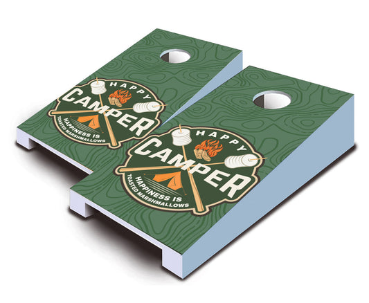 "Happy Camper Marshmallows" Tabletop Cornhole Boards