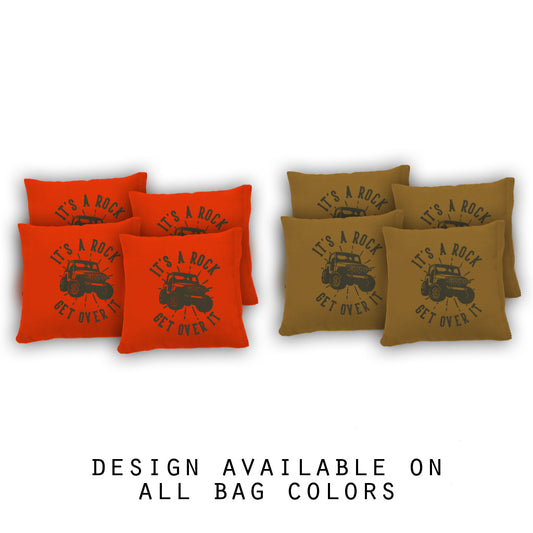 "It's a Rock. Get Over It" Cornhole Bags - Set of 8