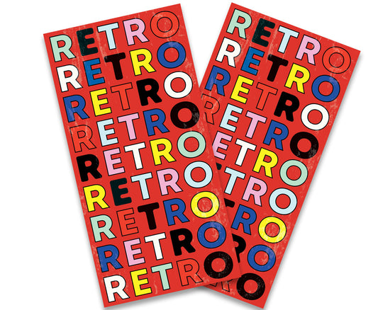 "RetroRetro Repeat" Cornhole Wrap