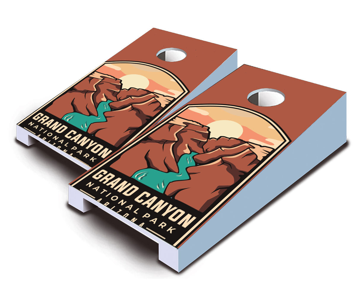 "Grand Canyon National Park Badge" Tabletop Cornhole Boards