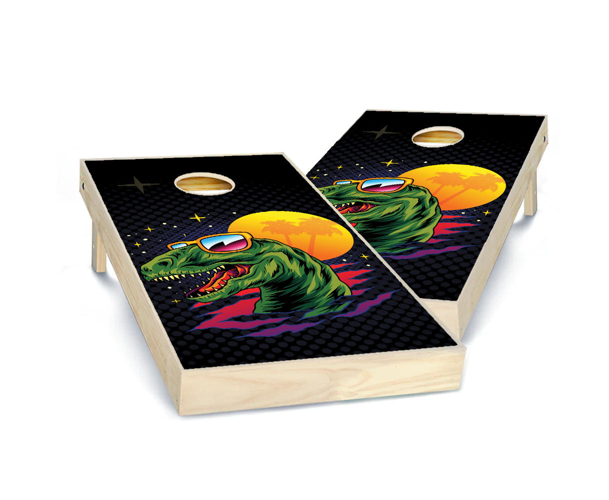 "Midnight Rex" Cornhole Boards