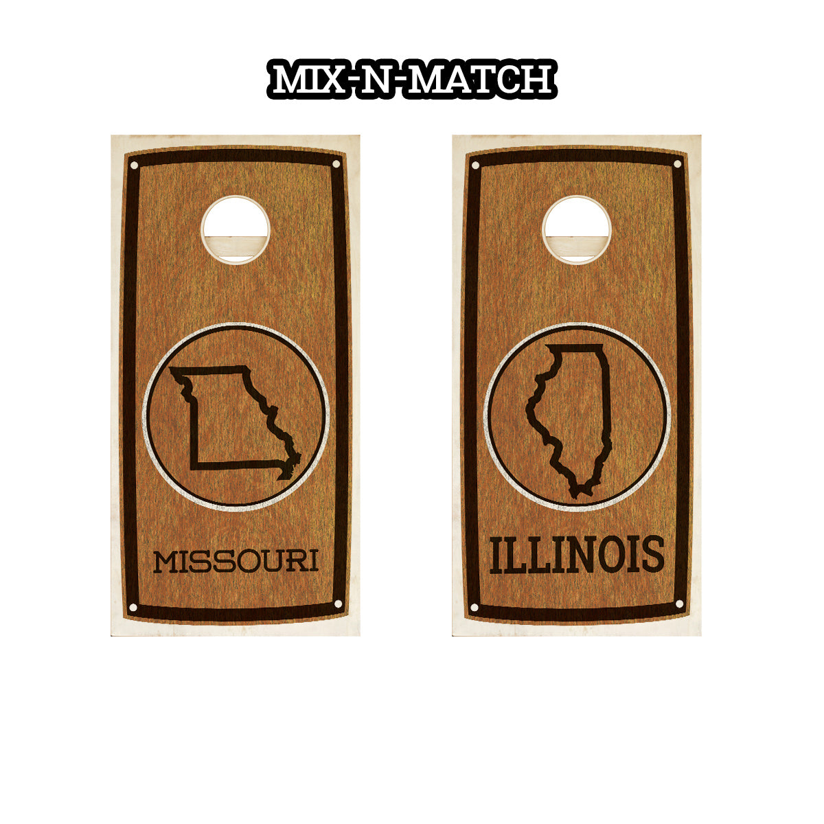 "Mix & Match" State Stained Cornhole Board