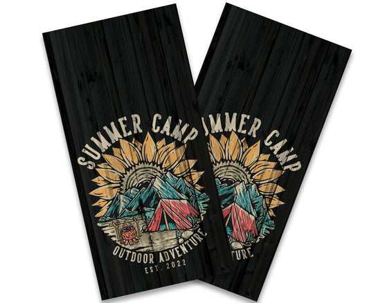 "Summer Camp Outdoor Adventure" Cornhole Wrap