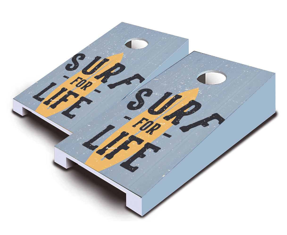 "Surf for Life" Tabletop Cornhole Boards
