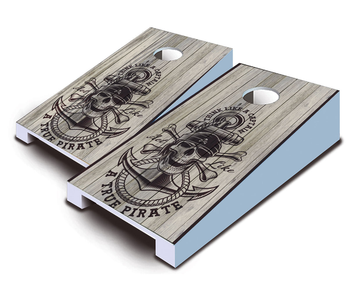 "Think Like a Captain" Tabletop Cornhole Boards