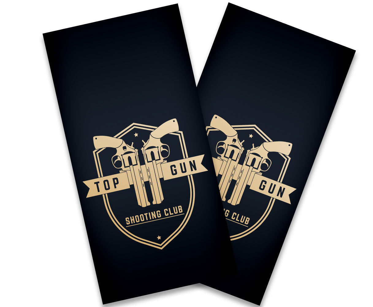 "Top Gun Shooting Club" Cornhole Wrap