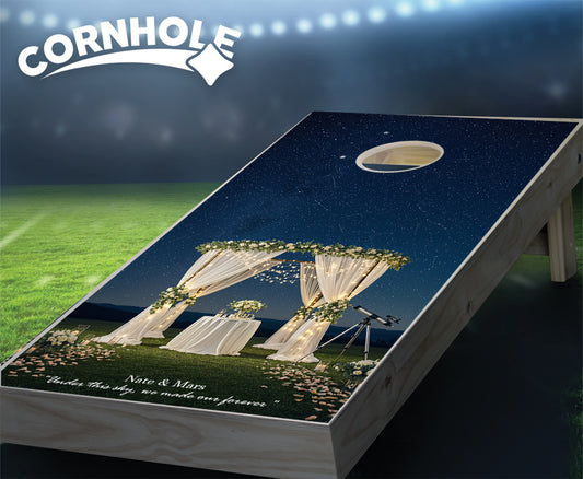 "Stars Aligned Night Sky" Cornhole Boards