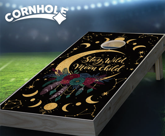 "Stay Wild Moon Child" Cornhole Boards
