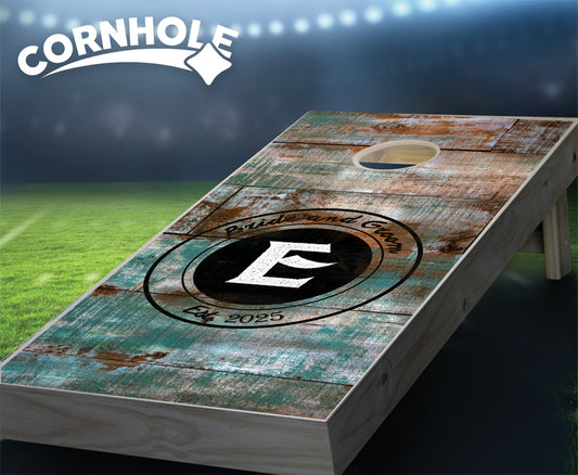 "Beach House Rustic Wood" Cornhole Boards