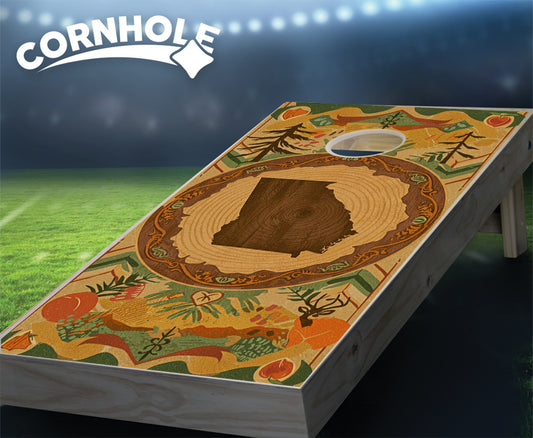 "Georgia - State Wood Homage " Cornhole Boards