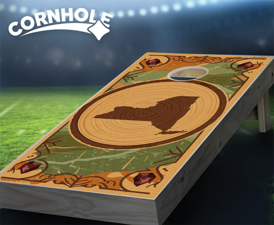"New York - State Wood Homage " Cornhole Boards