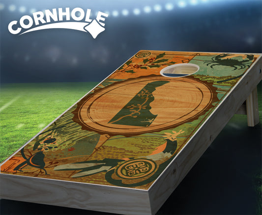 "Delaware - State Wood Homage " Cornhole Boards