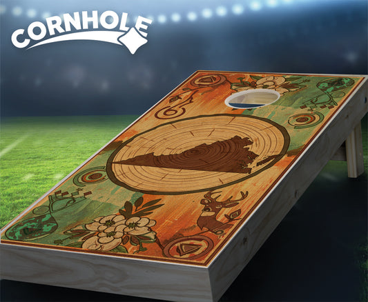 "Virginia - State Wood Homage " Cornhole Boards