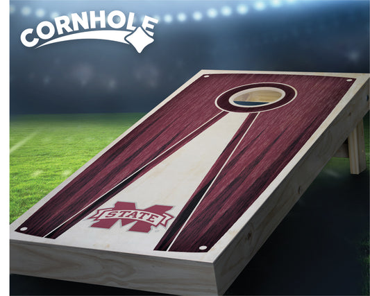"Mississippi State Stained Pyramid" Cornhole Boards