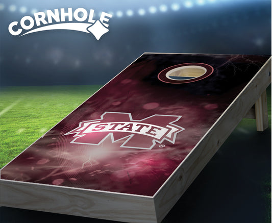 "Mississippi State Smoke" Cornhole Boards