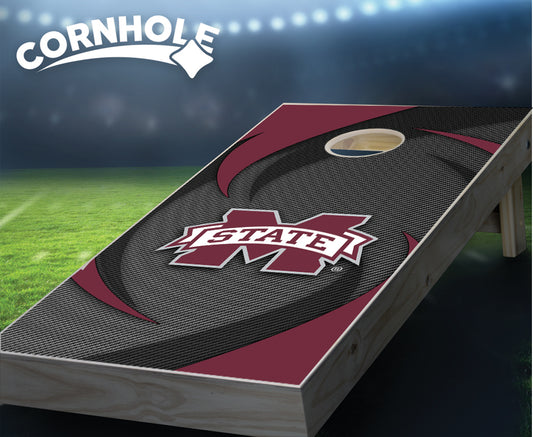 "Mississippi State Swoosh" Cornhole Boards