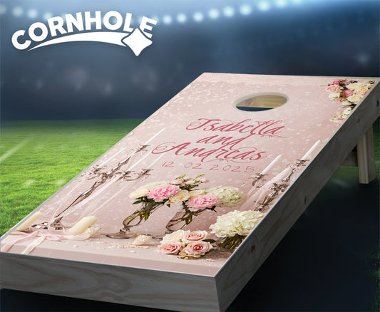 "Classic Romance Rose" Cornhole Boards