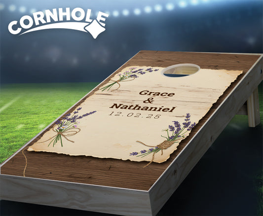 "Country Paper Rustic" Cornhole Boards