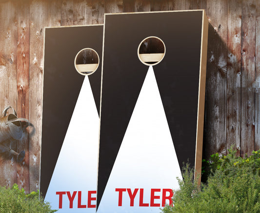 "Personalized Pyramid" Cornhole Boards