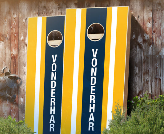 "Personalized Stripe" Cornhole Boards