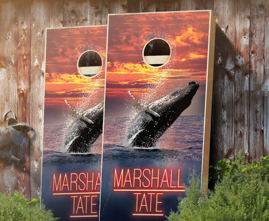 "Breaching Whale" Cornhole Boards