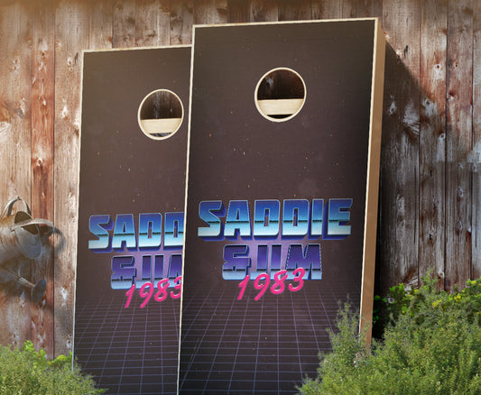 "Electro Retro" Cornhole Boards