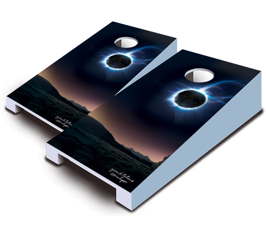 "Grand Teton Eclipse 2017" Tabletop Cornhole Boards