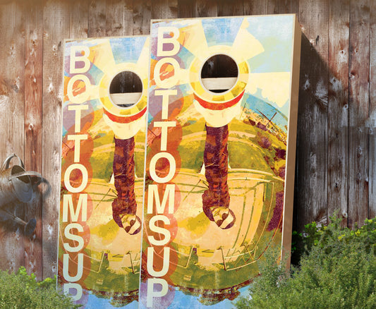 "Bottoms Up" Cornhole Boards