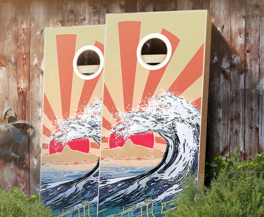 "Waves" Cornhole Boards