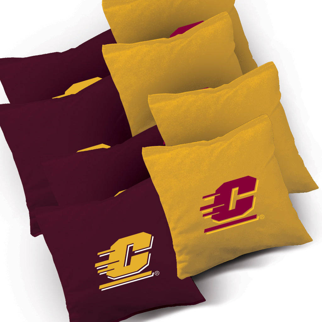 Set of 8 Central Michigan Cornhole Bags